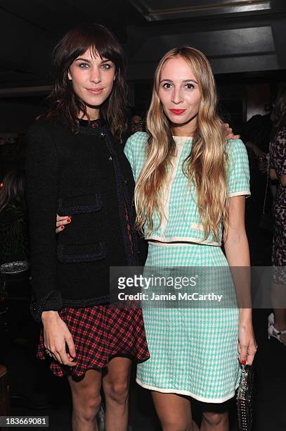 Alexa Chung and Harley Viera-Newton attends NYLON + Sanuk celebrate the October "It Girl" issue with cover star Alexa Chung at La Cenita on October...
