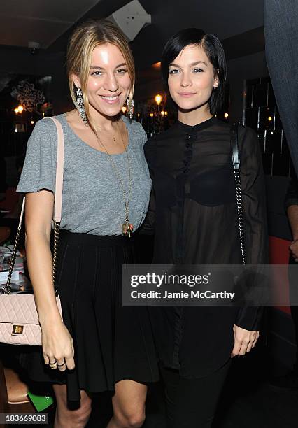 Dani Stahl and Model Leigh Lezark attend NYLON + Sanuk celebrate the October "It Girl" issue with cover star Alexa Chung at La Cenita on October 8,...