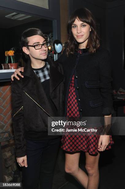 Designer Christian Siriano and Alexa Chung attend NYLON + Sanuk celebrate the October "It Girl" issue with cover star Alexa Chung at La Cenita on...