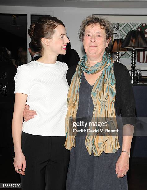Jessica Raine and Linda Bassett attends an after party following the press night performance of the Donmar's "Roots" at The Hospital Club on October...