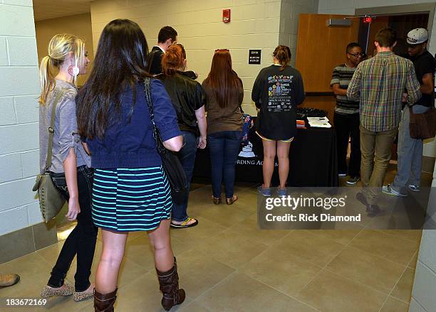 Fall Kick-Off with Kip Moore and Brett James at MTSU on October 8, 2013 in Murfreesboro, Tennessee.