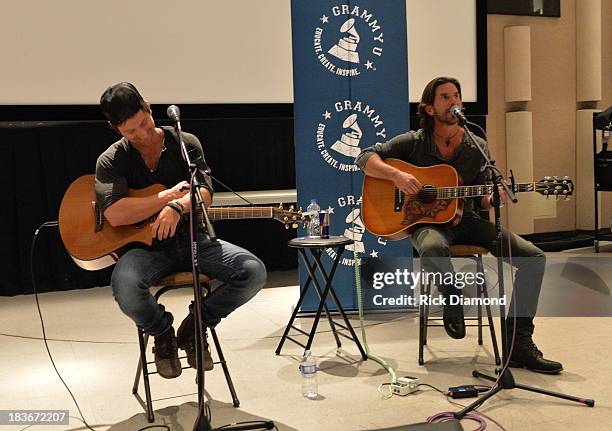 Fall Kick-Off with Kip Moore and Brett James at MTSU on October 8, 2013 in Murfreesboro, Tennessee.