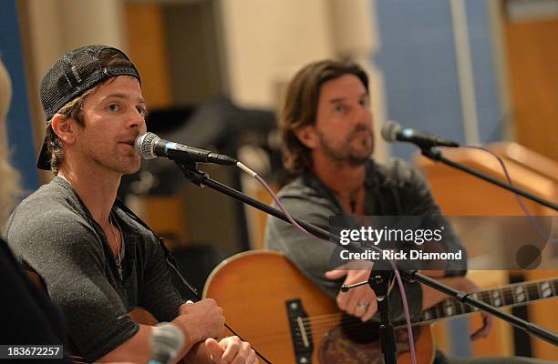 Fall Kick-Off with Kip Moore and Brett James at MTSU on October 8, 2013 in Murfreesboro, Tennessee.