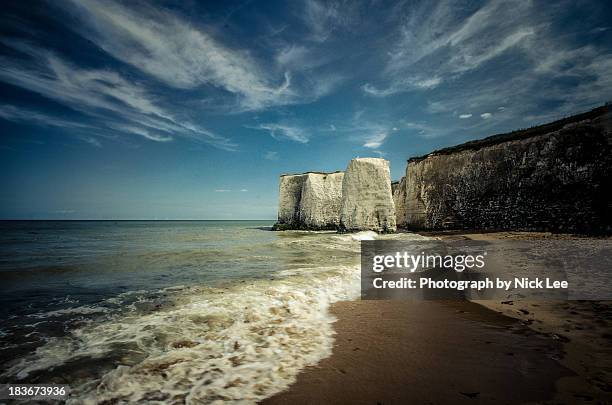 botany bay, kent - white cliffs of dover stock-fotos und bilder