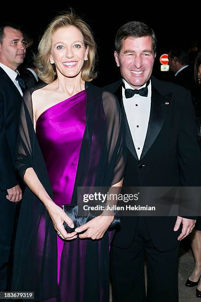 Ambassador to France Charles H. Rivkin and his wife Susan Tolson arrive at Les Beaux-Arts de Paris on October 8, 2013 in Paris, France. On this...