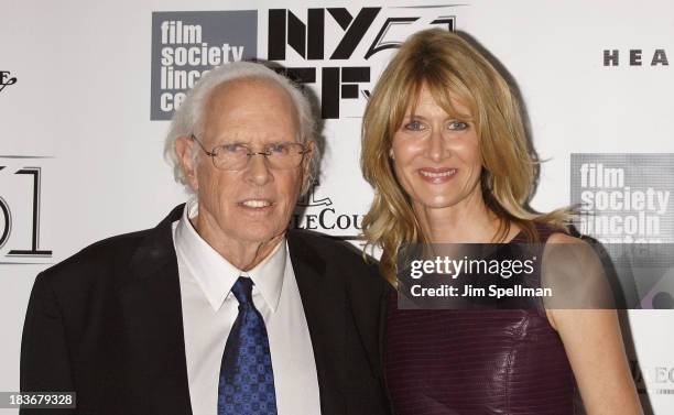 Actors Bruce Dern and Laura Dern attend the "Nebraska" Premiere during the 51st New York Film Festival at Alice Tully Hall at Lincoln Center on...