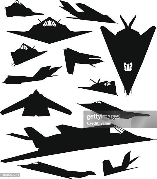 f117 night hawk - us air force stock illustrations