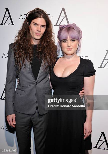 Matthew Mosshart and television personality Kelly Osbourne attend The Black Diamond Affair with A Z A T U R E at Sunset Tower on October 8, 2013 in...
