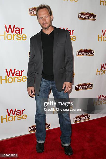 Actor Tom Schanley attends the "War Horse" red carpet opening night at the Pantages Theatre on October 8, 2013 in Hollywood, California.