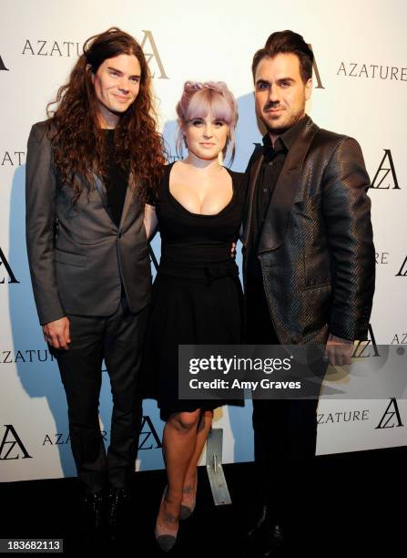 Matthew Mosshart, Kelly Osbourne and Azature Pogosian attend the Black Diamond Affair Presented by Azature at Sunset Tower on October 8, 2013 in West...