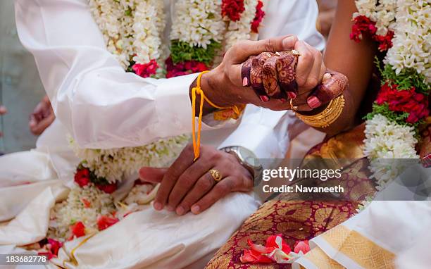 affirmative - hindu wedding ceremony stock pictures, royalty-free photos & images