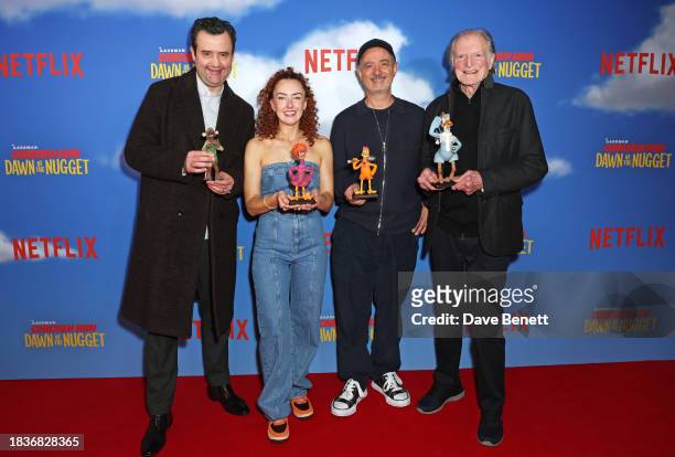 Daniel Mays, Josie Sedgwick-Davies, Sam Fell and David Bradley attend a special screening of "Chicken Run: Dawn Of The Nugget" at the Picturehouse...
