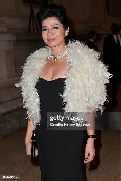 Cherie Chung arrives to the Ralph Lauren Collection Show and private dinner at Les Beaux-Arts de Paris on October 8, 2013 in Paris, France. On this...