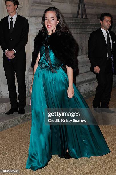 Pamela Golbin arrives to the Ralph Lauren Collection Show and private dinner at Les Beaux-Arts de Paris on October 8, 2013 in Paris, France. On this...