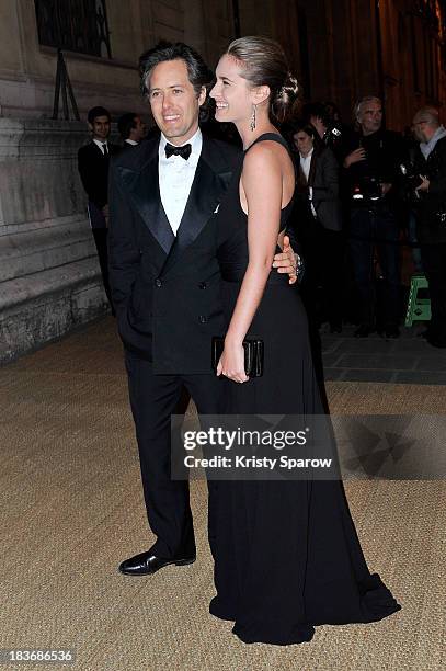 David Lauren and Lauren Bush arrive to the Ralph Lauren Collection Show and private dinner at Les Beaux-Arts de Paris on October 8, 2013 in Paris,...