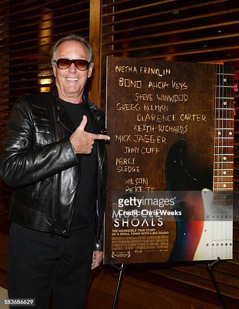 Actor Peter Fonda attends a special screening of "Muscle Shoals" at the Landmark Theater on October 8, 2013 in Los Angeles, California.