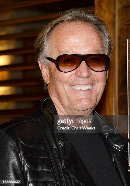 Actor Peter Fonda attends a special screening of "Muscle Shoals" at the Landmark Theater on October 8, 2013 in Los Angeles, California.