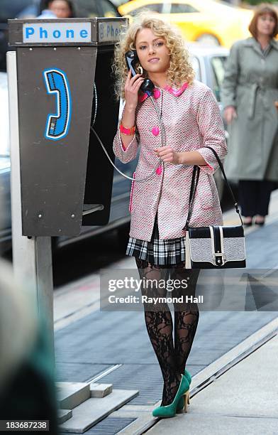 Actress AnnaSophia Robb is seen on the set of "The Carrie Diaries"on October 8, 2013 in New York City.