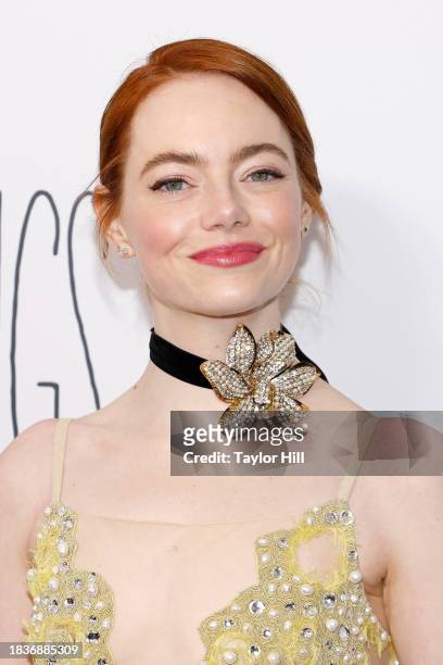 Emma Stone attends the premiere of "Poor Things" at DGA Theater on December 06, 2023 in New York City.