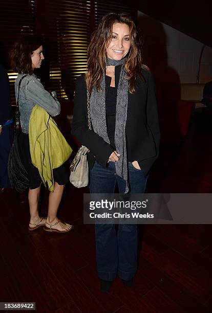 Actress Gina Gershon attends a special screening of "Muscle Shoals" at the Landmark Theater on October 8, 2013 in Los Angeles, California.