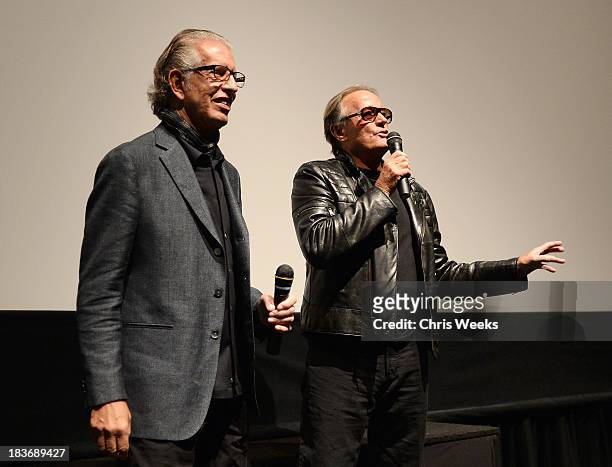 Richard Perry and actor Peter Fonda attends a special screening of "Muscle Shoals" at the Landmark Theater on October 8, 2013 in Los Angeles,...