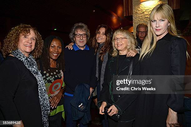 Brenda Russell, actress Gina Gershon and guests attend a special screening of "Muscle Shoals" at the Landmark Theater on October 8, 2013 in Los...