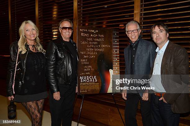 Actor Peter Fonda, Richard Perry and director Greg Camalier attends a special screening of "Muscle Shoals" at the Landmark Theater on October 8, 2013...