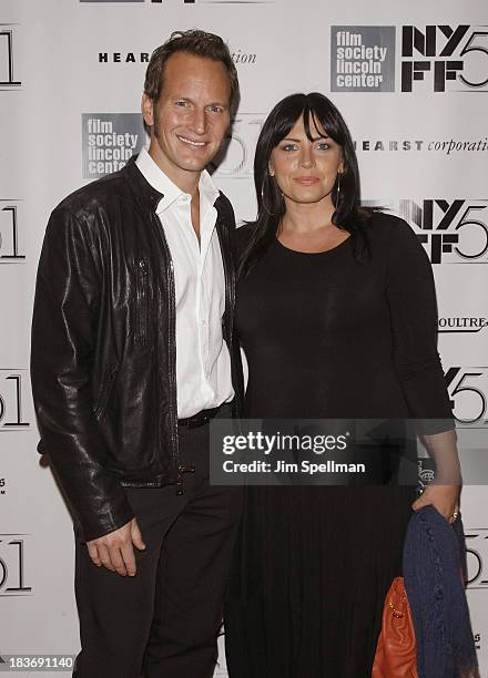 Actor Patrick Wilson and wife Dagmara Dominczyk attend the "All Is Lost" Premiere during the 51st New York Film Festival at Alice Tully Hall at...