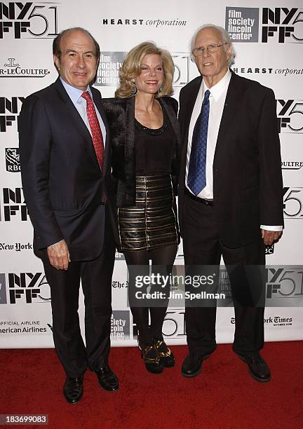 President and CEO of Viacom Philippe Dauman, wife Deborah Dauman and actor Bruce Dern attend the "Nebraska" Premiere during the 51st New York Film...