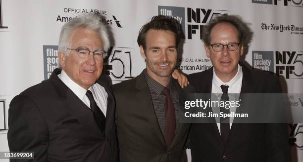 Producer Ron Yerxa, actor Will Forte and producer Albert Berger attend the "Nebraska" Premiere during the 51st New York Film Festival at Alice Tully...