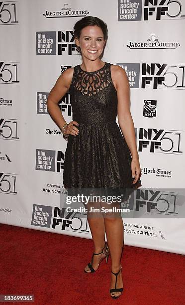 Liza Bennett attends the "12 Years A Slave" Premiere during the 51st New York Film Festival at Alice Tully Hall at Lincoln Center on October 8, 2013...