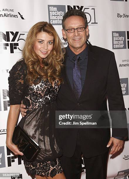 Actor Rob Steinberg and guest attend the "12 Years A Slave" Premiere during the 51st New York Film Festival at Alice Tully Hall at Lincoln Center on...