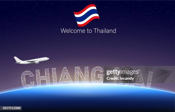 willkommen in chiang mai in thailand - chiang mai stock-grafiken, -clipart, -cartoons und -symbole