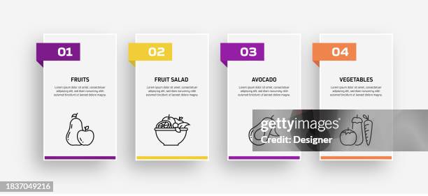 healthy food related process infographic template. process timeline chart. workflow layout with linear icons - mixed nuts stock illustrations