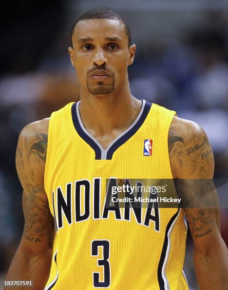 George Hill of the Indiana Pacers seen during action against the ...