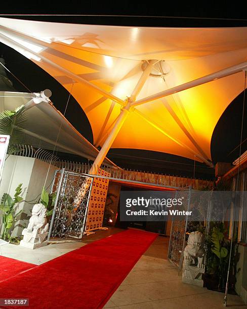 The entrance at the grand opening of the club/resturant White Lotus on March 7, 2003 in Hollywood, California.