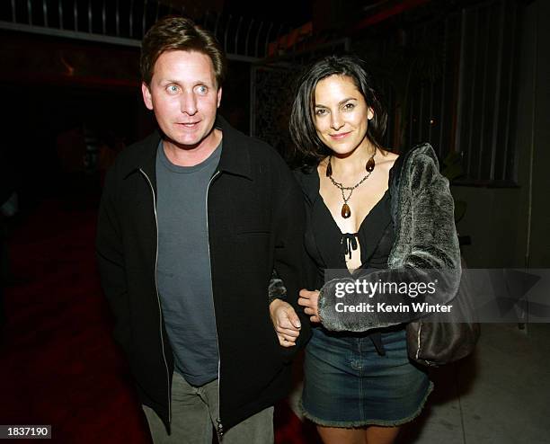Actor Emilio Esteves and Julia Briggs arrive the grand opening of the club/resturant White Lotus on March 7, 2003 in Hollywood, California.