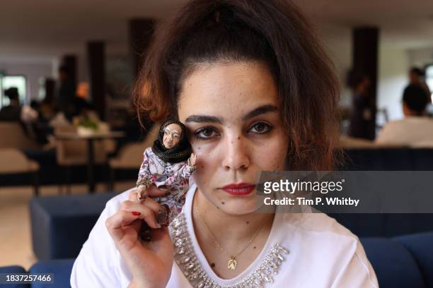Asmae El Moudir attends the "Mother Of All Lies" press junket during the Red Sea International Film Festival 2023 on December 07, 2023 in Jeddah,...