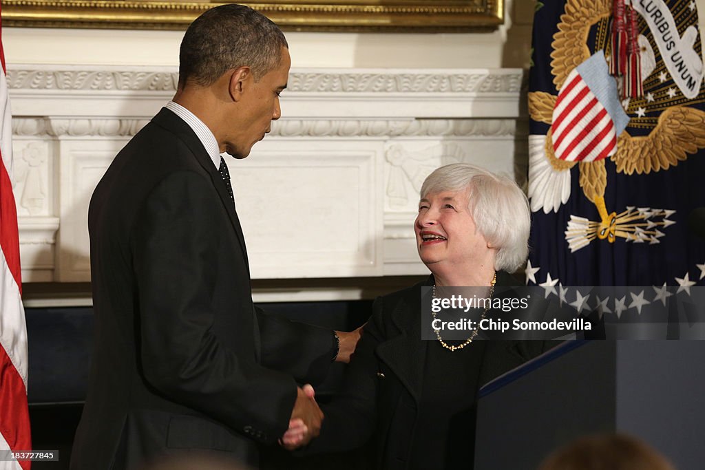 President Obama Announces Janet Yellen As His Choice To Chair Federal Reserve