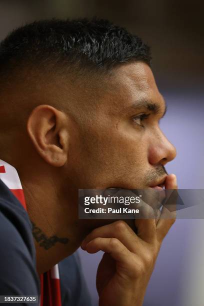 Michael Walters looks on during the WNBL match between Perth Lynx and Melbourne Boomers at Bendat Basketball Stadium, on December 07 in Perth,...