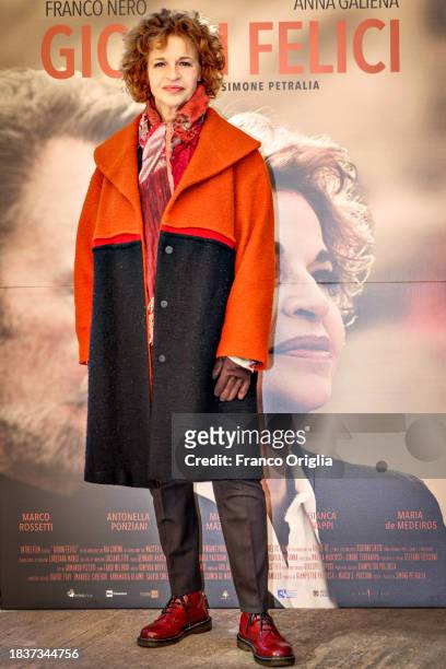 Anna Galiena attends the "Giorni Felici" photocall at Cinema Nuovo Sacher on December 07, 2023 in Rome, Italy.