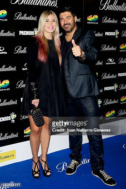 Cristina Bosca and Tony Aguilar attend Candidates for 40 Principales Awards 2013 presentation at Teatro Kapital on October 9, 2013 in Madrid, Spain.