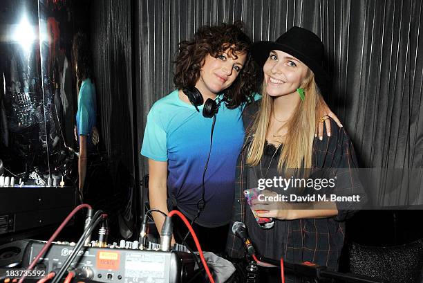 Annie Mac and Becky Tong attend the launch of The Vinyl Collection curated by Annie Mac and the AMP 2013 album at W London - Leicester Square on...