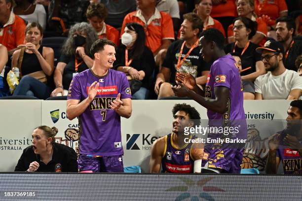 Shaun Bruce of the Kings reacts on the bench during the round 10 NBL match between Cairns Taipans and Sydney Kings at Cairns Convention Centre, on...