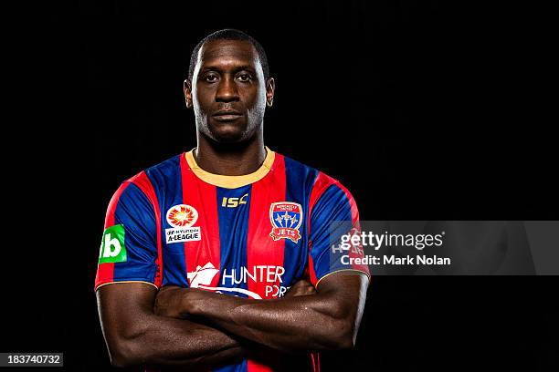 Emile Heskey of Newcastle Jets poses during the 2013/14 A-League Season Launch at Allianz Stadium on October 8, 2013 in Sydney, Australia.