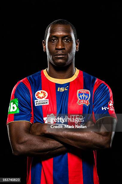 Emile Heskey of Newcastle Jets poses during the 2013/14 A-League Season Launch at Allianz Stadium on October 8, 2013 in Sydney, Australia.
