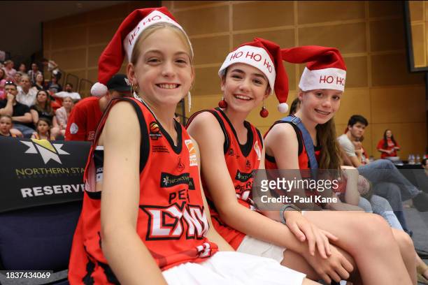 Lynx fans show their support during the WNBL match between Perth Lynx and Melbourne Boomers at Bendat Basketball Stadium, on December 07 in Perth,...