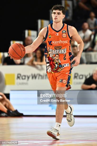Taran Armstrong of the Taipans drives up court during the round 10 NBL match between Cairns Taipans and Sydney Kings at Cairns Convention Centre, on...