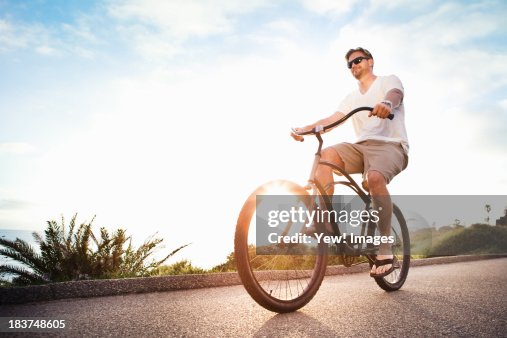 Man on bicycle Man on bicycle