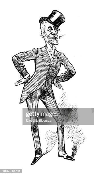 british satire caricature comic cartoon illustration - persona gay stock illustrations